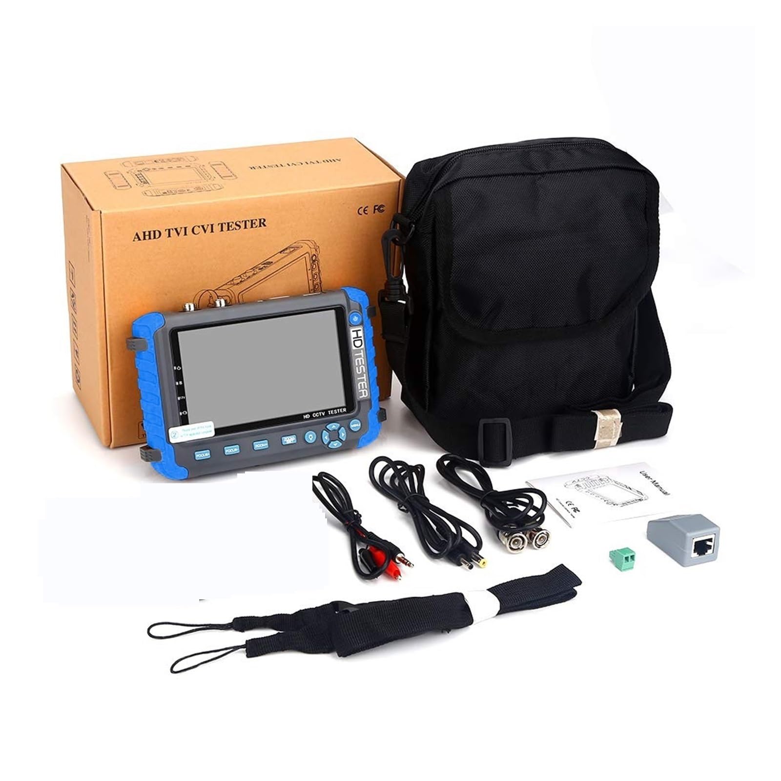 IV8W 4K CCTV Tester 5 Zoll Überwachungskamera Monitor for AHD/CVI/TVI CVBS Analog Test Mit VGA Eingang UTP CFTV Tester(12W)