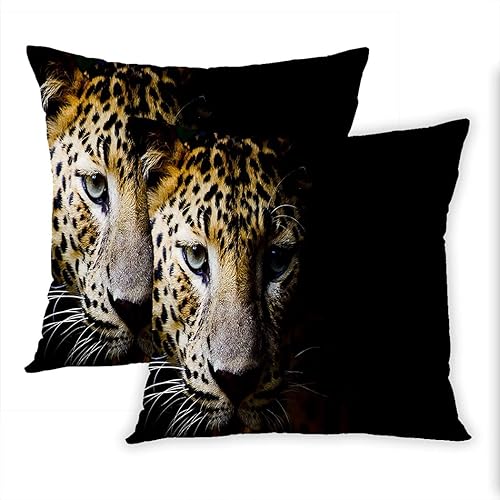 Miniatura 8 de Subently Set of 2 Throw Pillow Covers Jujube Leaf Cushion Cases Home Office Sofa Hidden Zipper Pillowcase Square 26x26 Inches Two Sides Printed