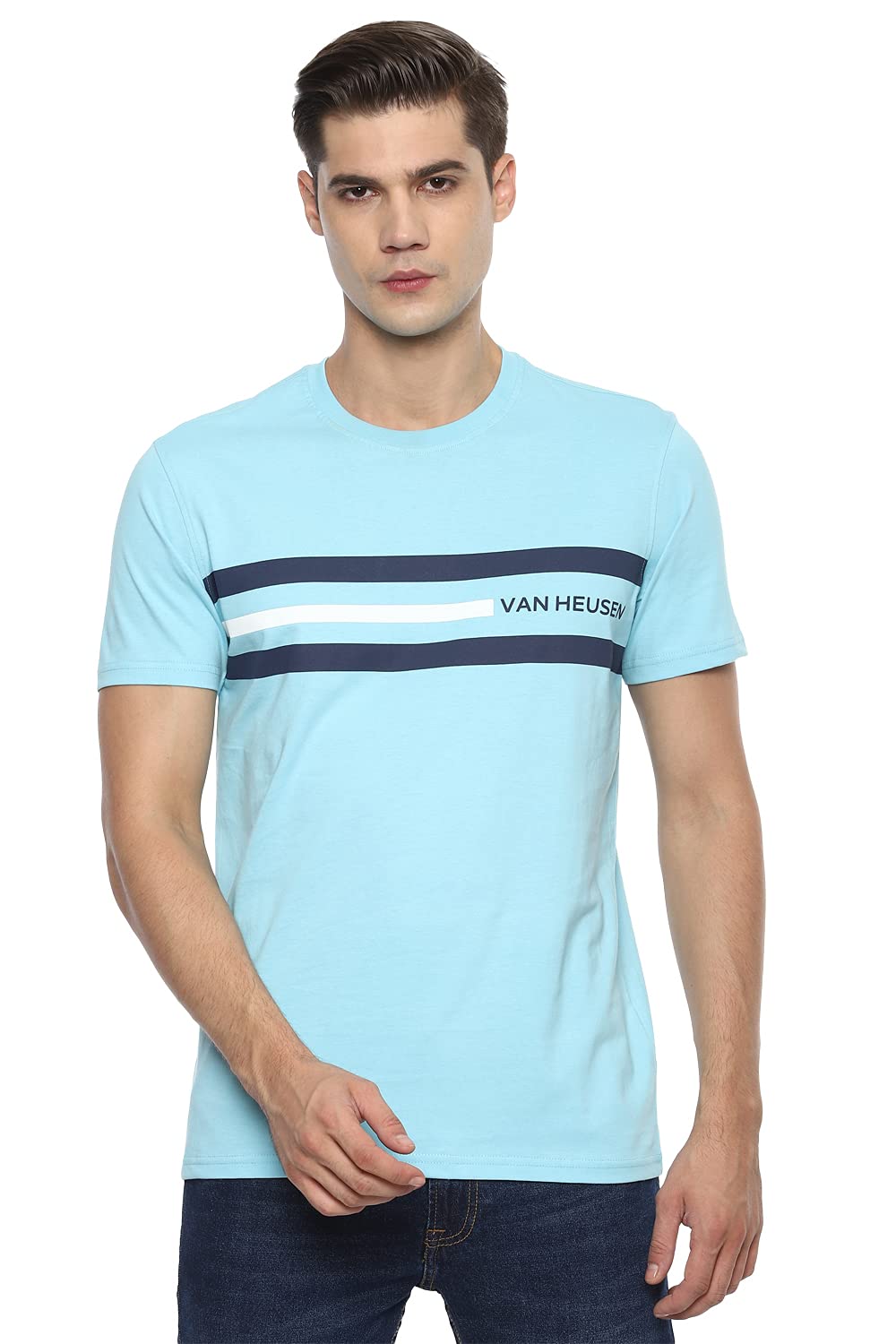 Van HeusenMen's Cotton Regular Fit T-Shirt