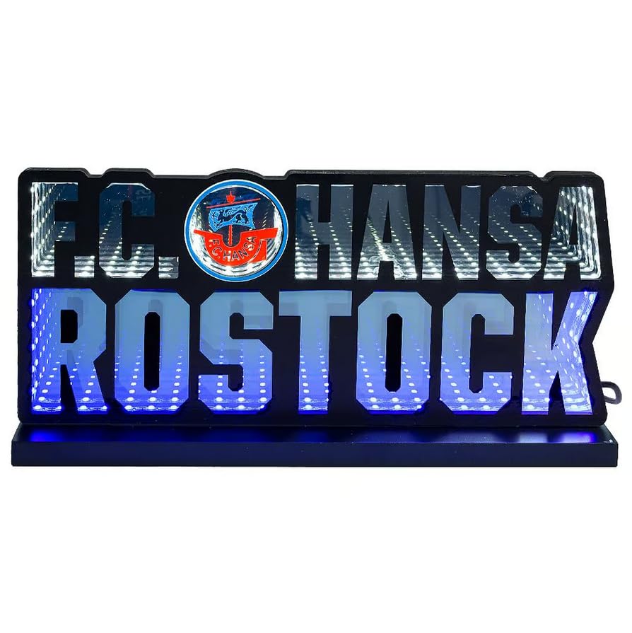 FC Hansa Rostock LED Lampe Licht Nachtlicht ** Spiegel **