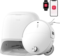 roborock Q Revo Saug- & Wischroboter mit Absaugstation (Saugleistung 5500Pa, 180min Akkulaufzeit, 350ml Staub-/80ml Wassertank, 200 UpM rotierende Mop-Pads, App-/Sprachsteuerung), Weiß