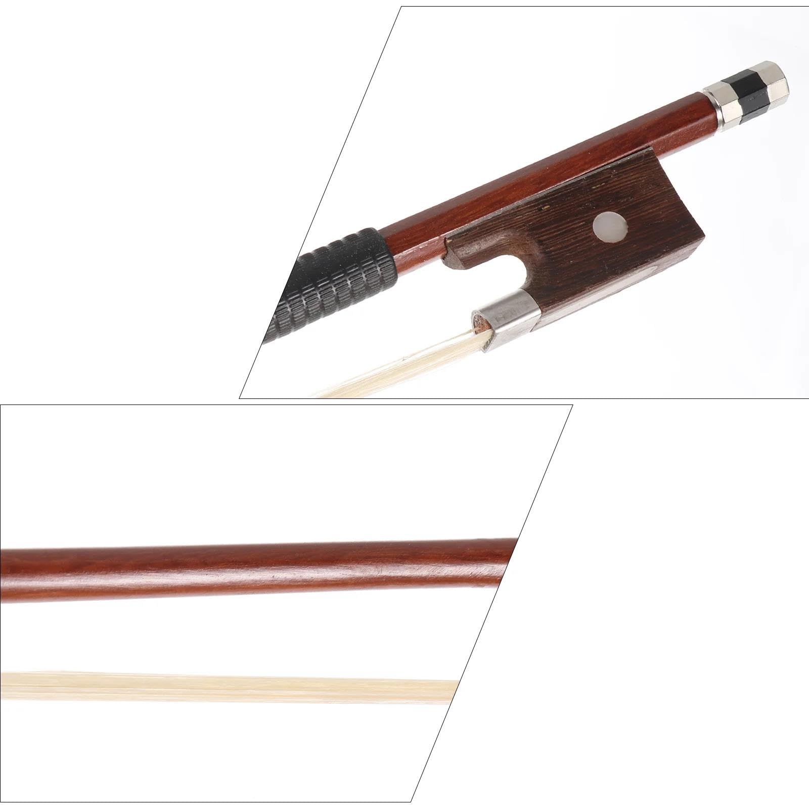 arco di violino Arco Per Violino 1/8 Vero Crine Di Cavallo Adatto Per Principianti Di Violino Utilizza Accessori Per Strumenti Musicali A Coda Di Cavallo Bianca