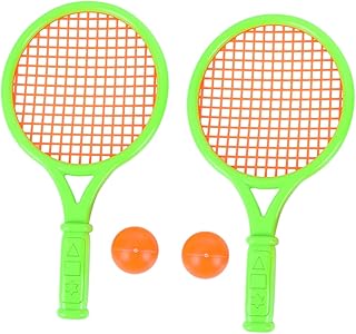 LIOOBO 1 Par De Raquetes De Badminton Raquete De Tênis De Praia Raquete De Tênis Infantil Brinquedos Para Crianças Brinquedo De Praia Brinquedo Externo Raquete De Tênis Infantil