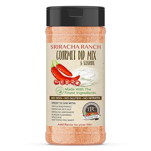 THE PANTRY CLUB TPC SRIRACHA RANCH - Mezcla de inmersión GOURMET (tarro a granel de 10.8 onzas)