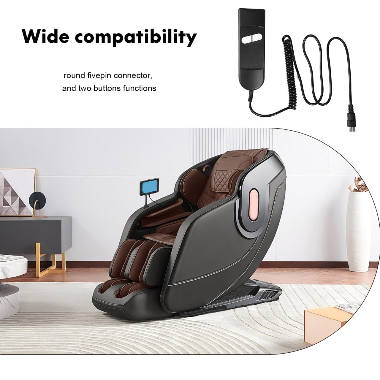 Mipcase Télécommande de Rechange pour Fauteuil relevable et Fauteuil de Relaxation avec 2 Boutons 5 Broches pour Commande électrique de canapé Compatible avec Aide relèvement électrique