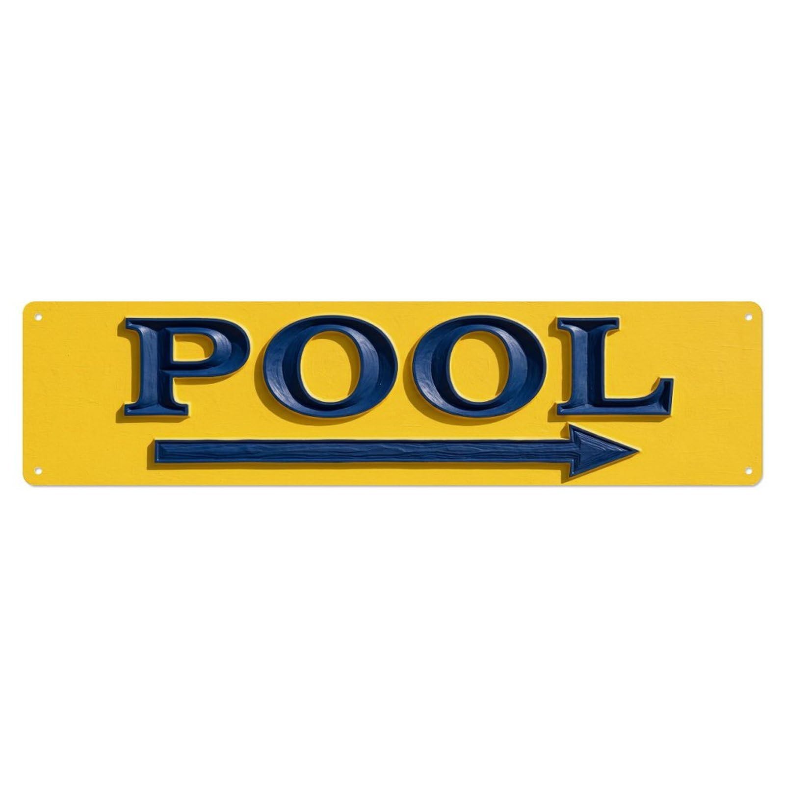Swimming Pool Yellow Sunshine Metal Tin Sign