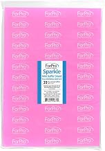 ForPro Professional Collection Sparkle Mini Buffer Sheet, Pre-Cut, Double-Sided Manicure & Pedicure Nail Buffers, Pink 400/White 4000 Grit, 39-Count
