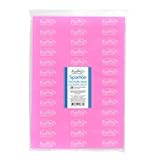 ForPro Professional Collection Sparkle Mini Buffer Sheet, Pre-Cut, Double-Sided Manicure & Pedicure Nail Buffers, Pink 400/White 4000 Grit, 39-Count
