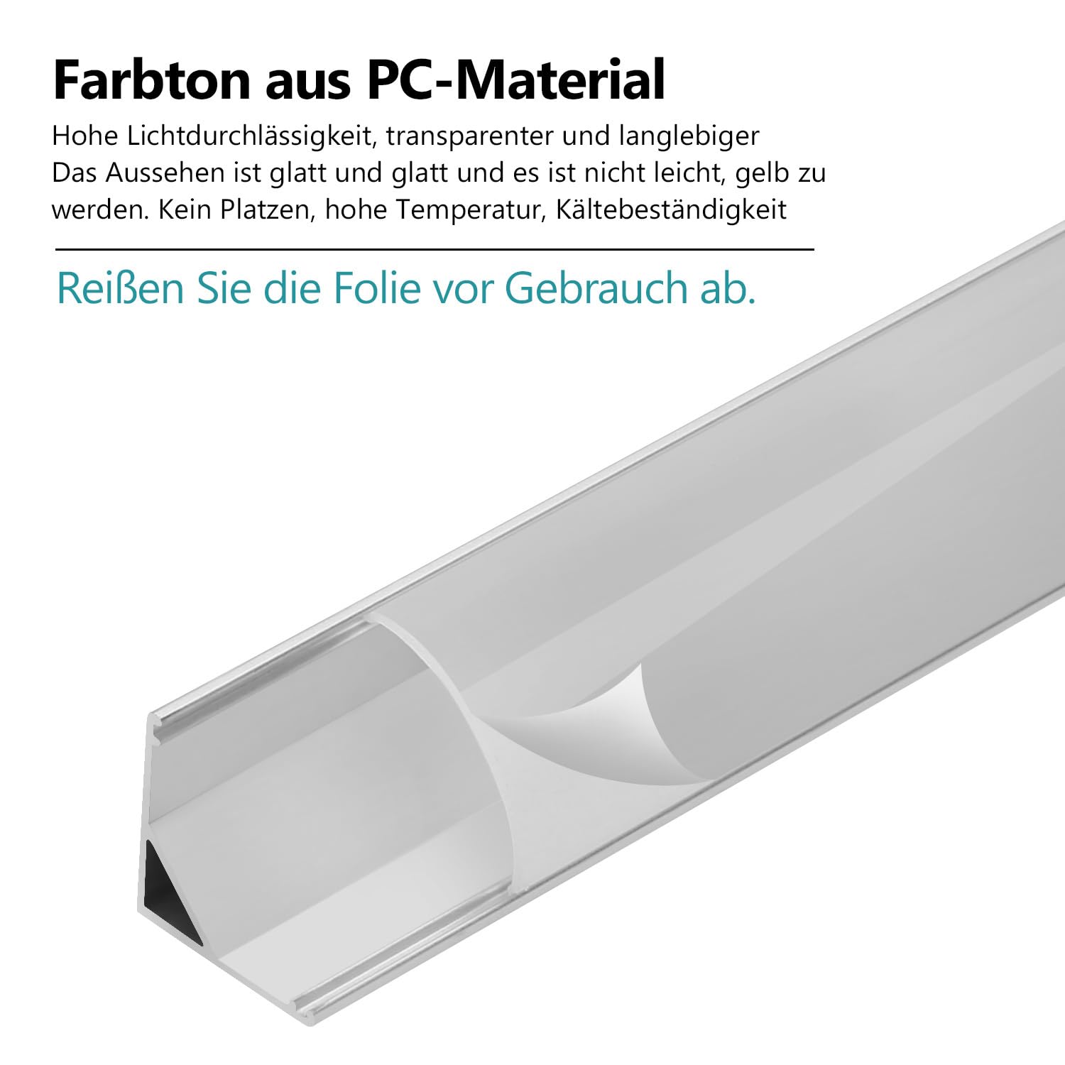 Profil aluminiowy 40 x 1 m profil LED w kształcie litery V z osłoną, zaślepkami i klipsami montażowymi, szyna LED kanał LED do taśm LED
