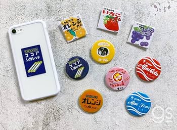 Amazon.co.jp: レトロ駄菓子 44mm缶バッジ ココアシガレット