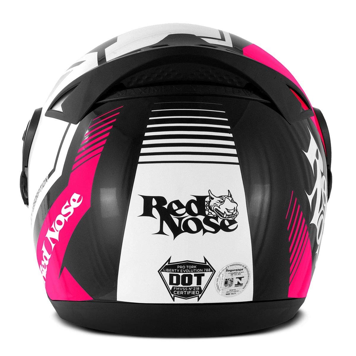 Capacete Moto Pro Tork Evolution G6 Red Nose Rn-01 56 Rosa