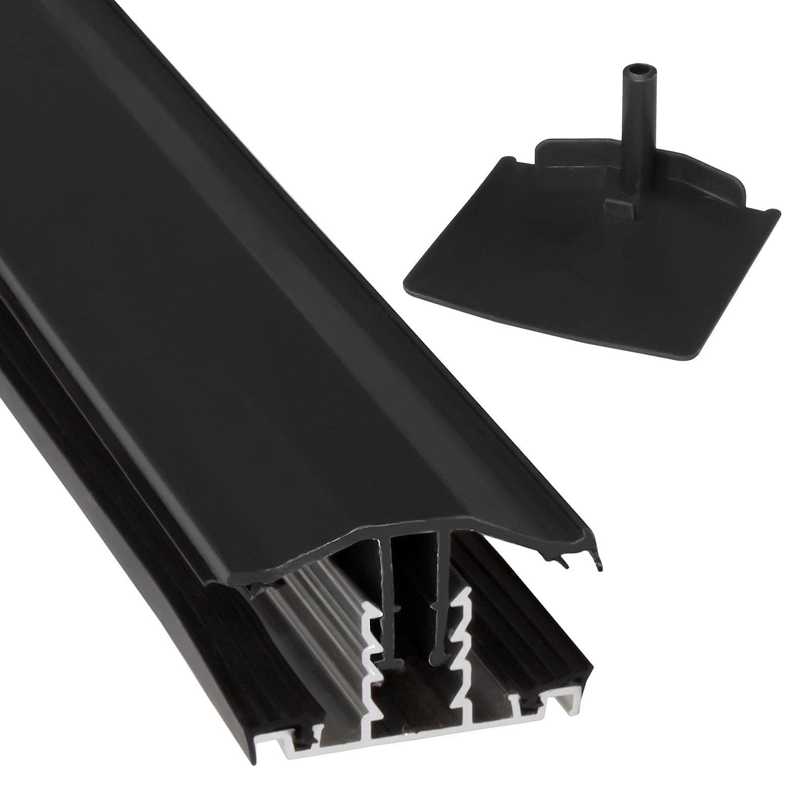 Grey, 6m Snap Down Glazing Bar Exitex Capex 10-25mm for Timber Rafter