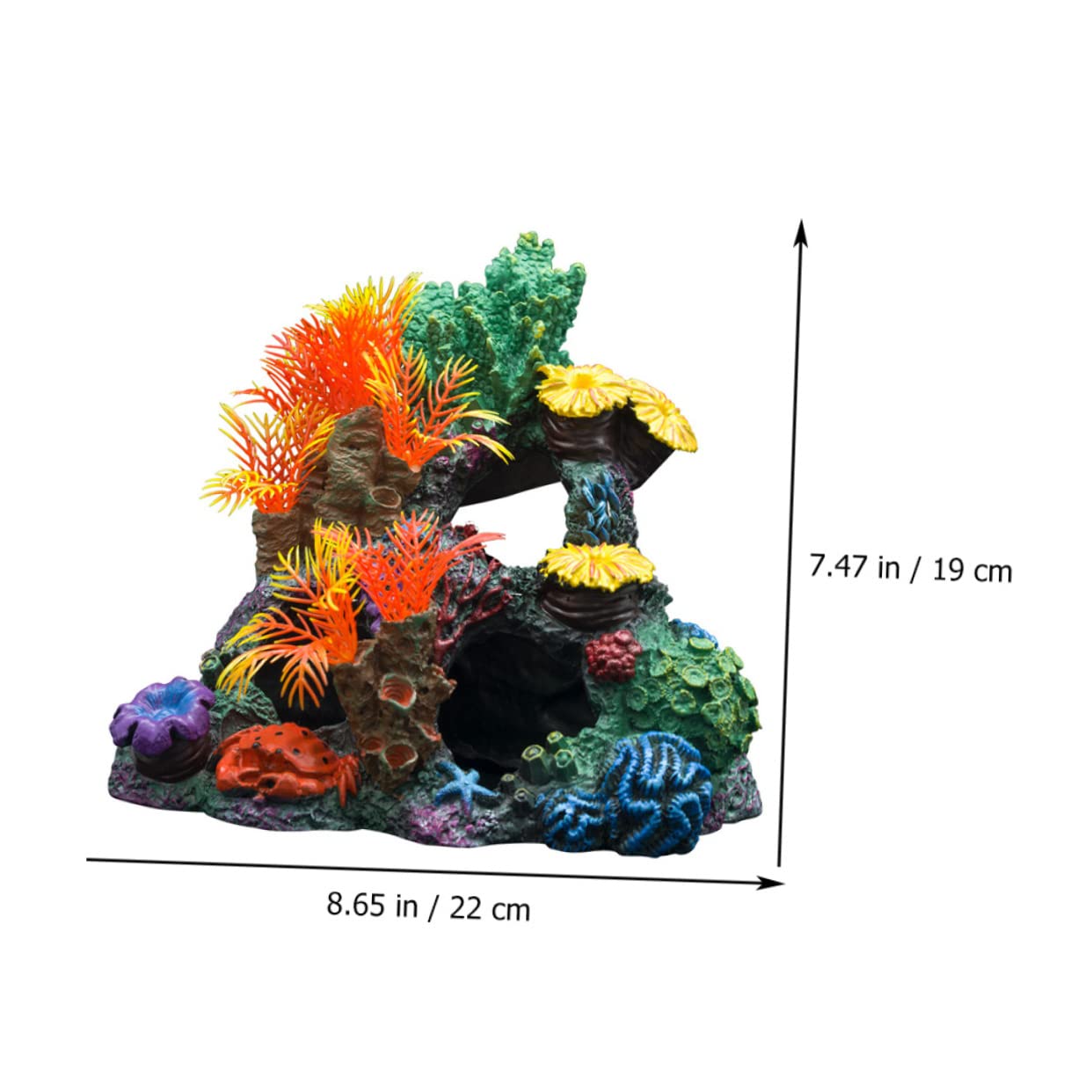 Abaodam Ornement de Paysage Aquarium en Résine Corail Artificiel pour Poissons et Crustacés Cachette Décorative Couleur Aléatoire