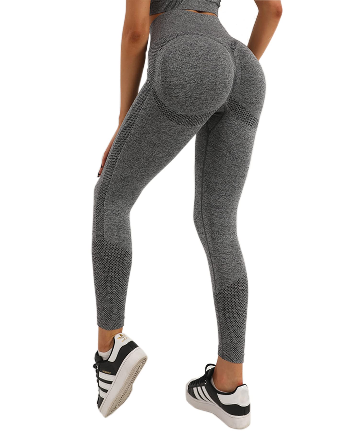 Merlvida Leggins Sportivi Donna Vita Alta Leggings Push Up Pantaloni Palestra Controllo della Pancia Anticellulite Pantacollant Opaco Elastici Tuta Collant Abbigliamento Sportivo Donna Yoga Fitness