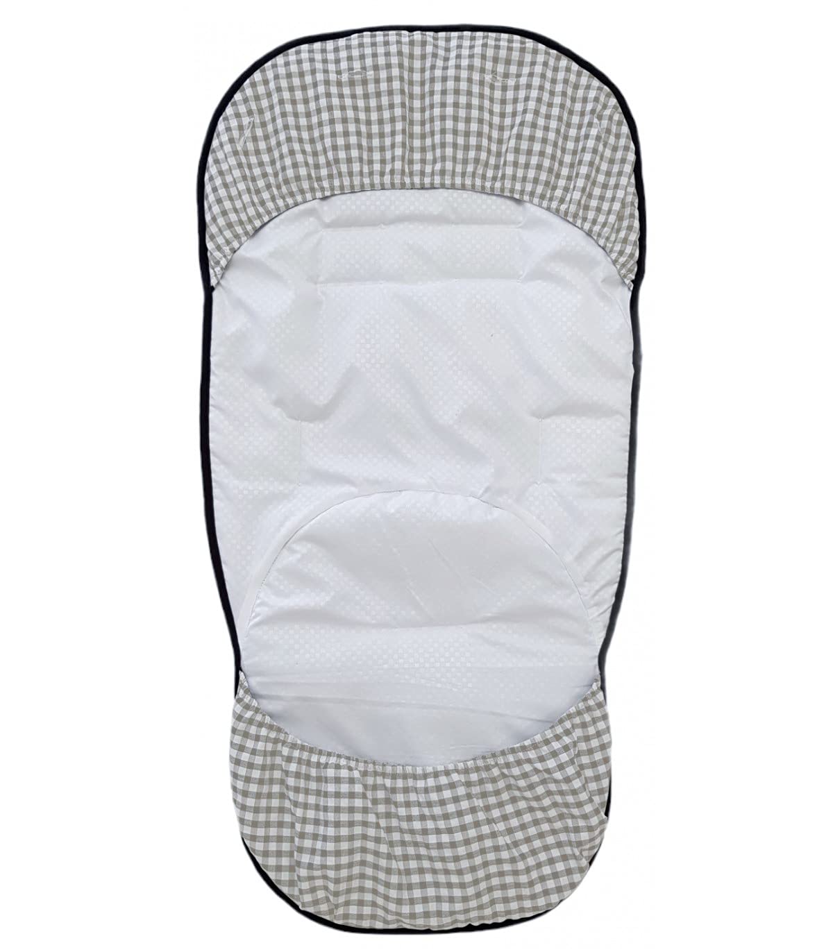 Colchoneta o funda para silla carrito compatible con Bugaboo Bee. Vichy (Gris)