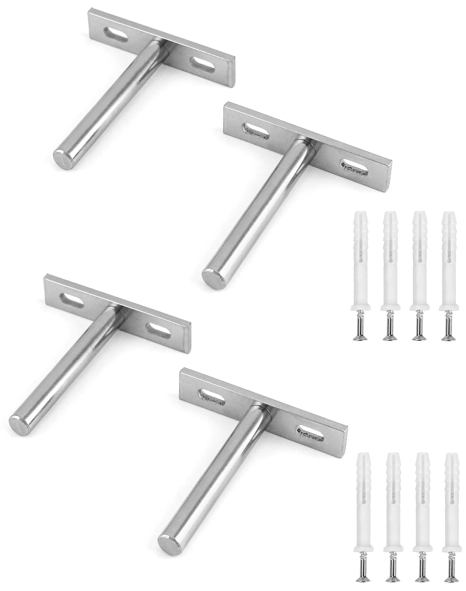 4 Pcs Shelf Brackets, Floating Shelf Bracket for Wall, Shelf Support Bracket for Floating Shelves in Living Room, Kitchen, Cafe, Retail Display-image-49