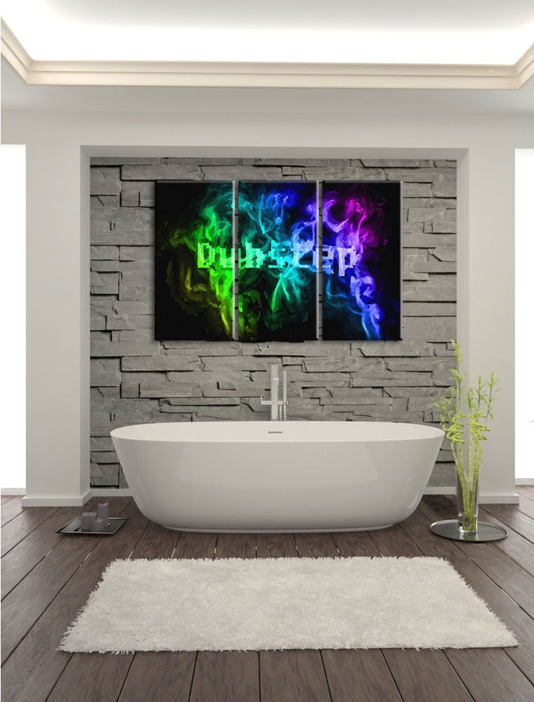 Pixxprint Musica Electro Dubstep Stampa su Tela 3 Parti Artistica murale