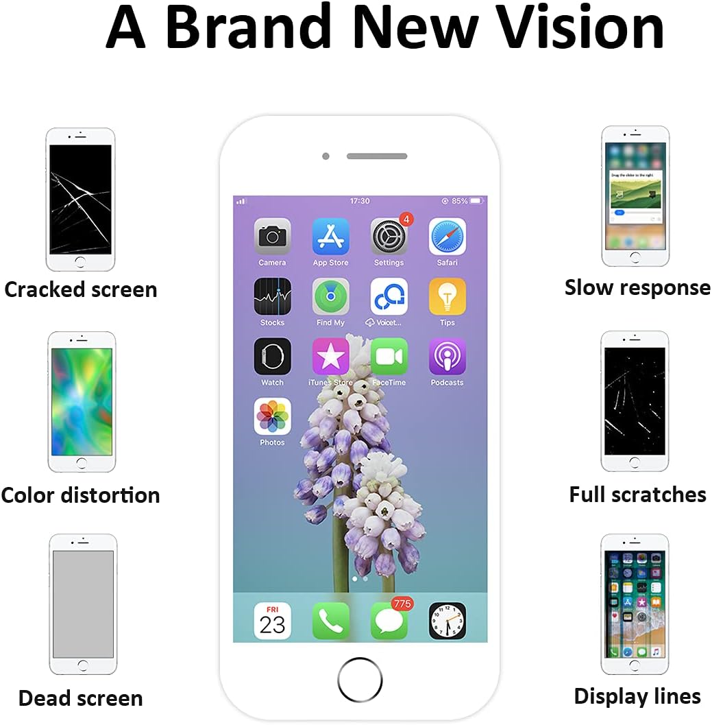 60% оƒƒ Dіѕсоunt Goldwangwang Screen Replacement for iPhone 6S Plus 5.5inch 3D Touch LCD Screen Digitizer Replacement Display Assembly Set with Repair Tool kit + Tempered Glass Screen Protector + Instruction White