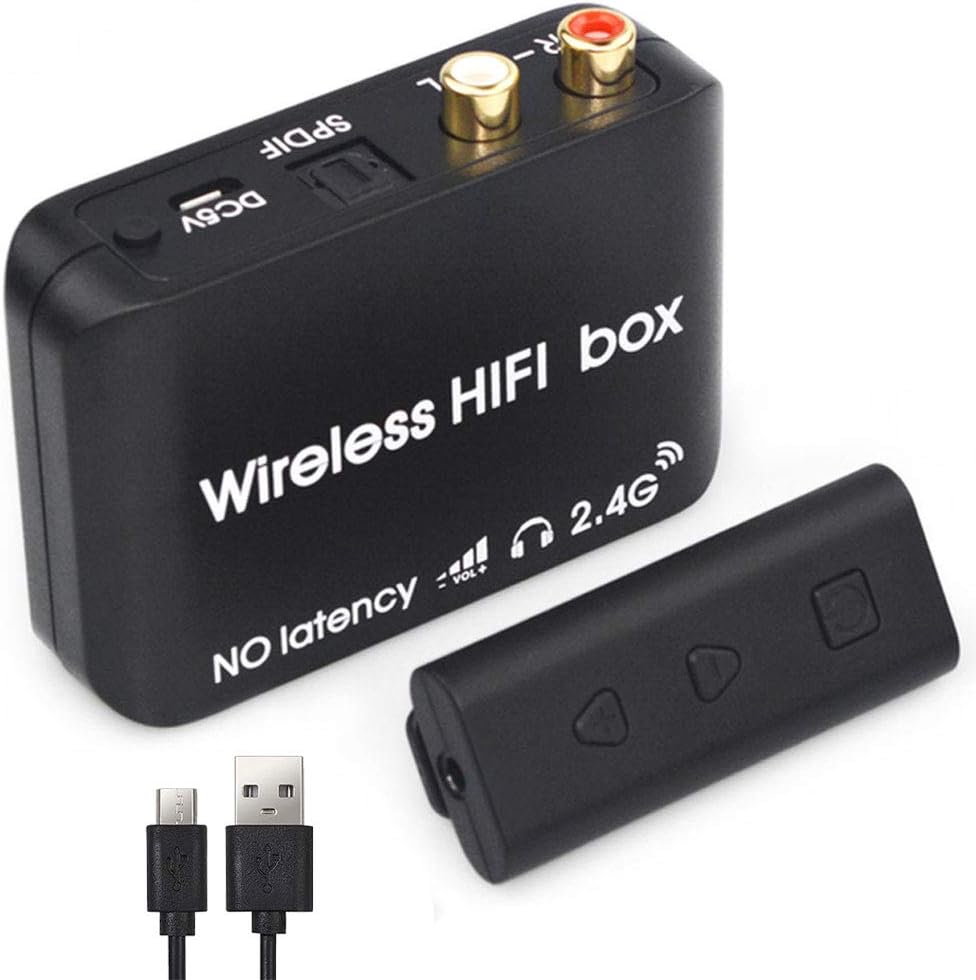 2.4G Wireless Digital Audio Transmitter Receiver Stereo HiFi Box No