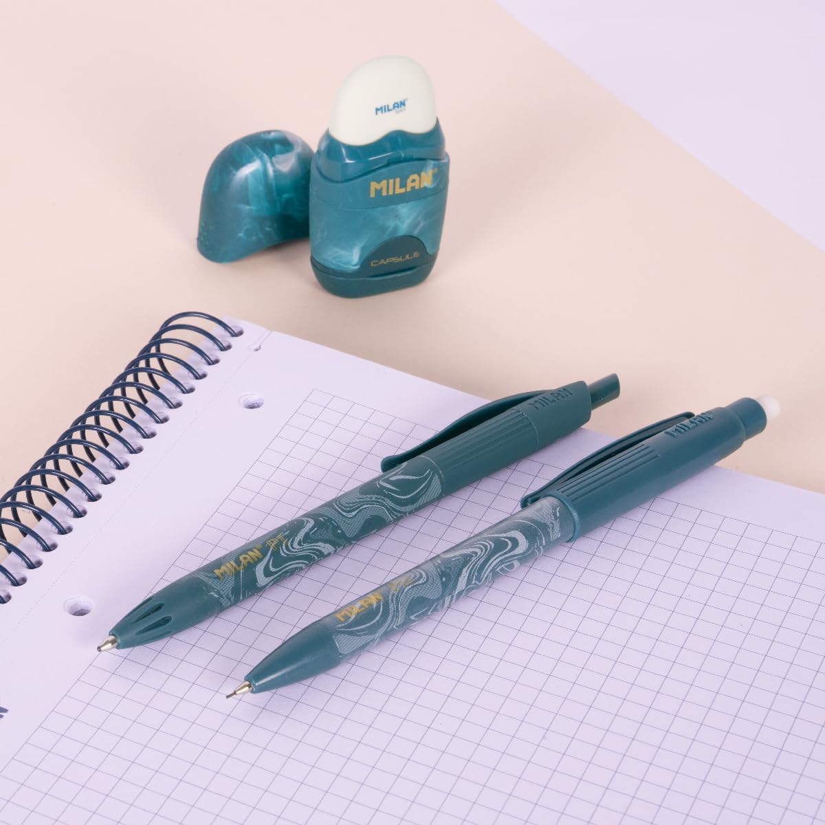 MILAN® Lava Series Gift Box with 3 Pens P1 Blue Ink Assorted Colours