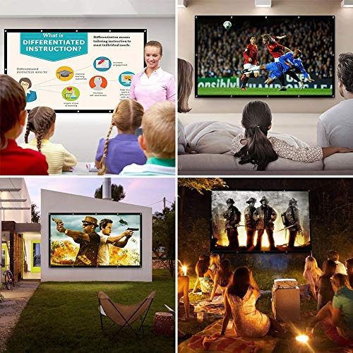 Pantalla de proyector plegable blanca mate 100 pulg miniatura 2