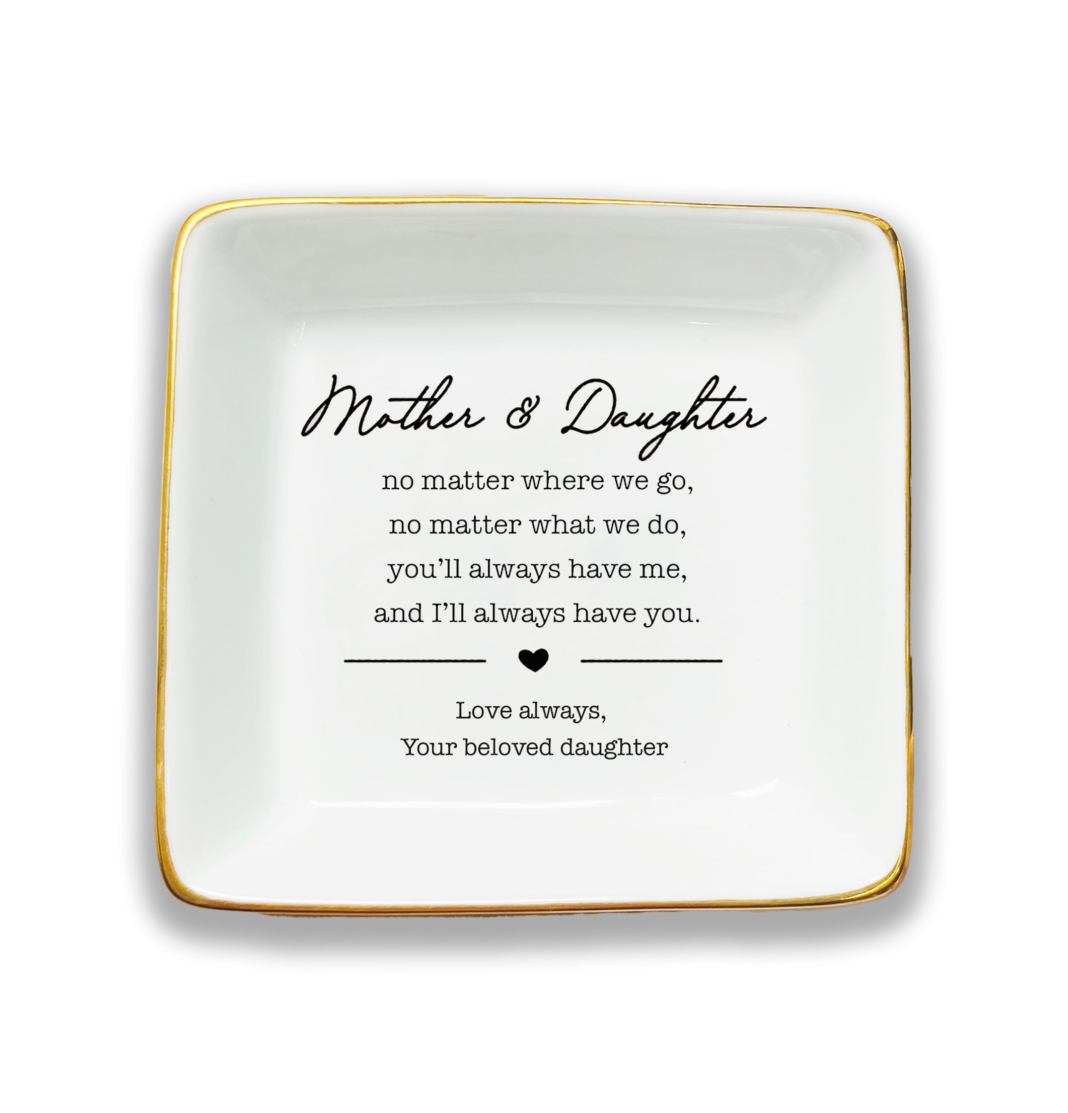 Mother Gift, Square Ring Dish, Jewelry Dish, Jewelry Storage, Mothers Day Gifts, Gift From Daughter, Bonus Mom Gift, Step Mother Gift, Mother Appreciation, Mother Present, Mother Birthday Gift…