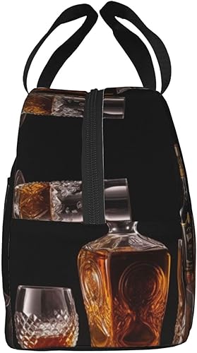 Miniatura 4 de Whisky cerveza imágenes impresión bolsa de almuerzo portátil aislado reutilizable bolsa de almuerzo caja de almuerzo para el trabajo camping viaje