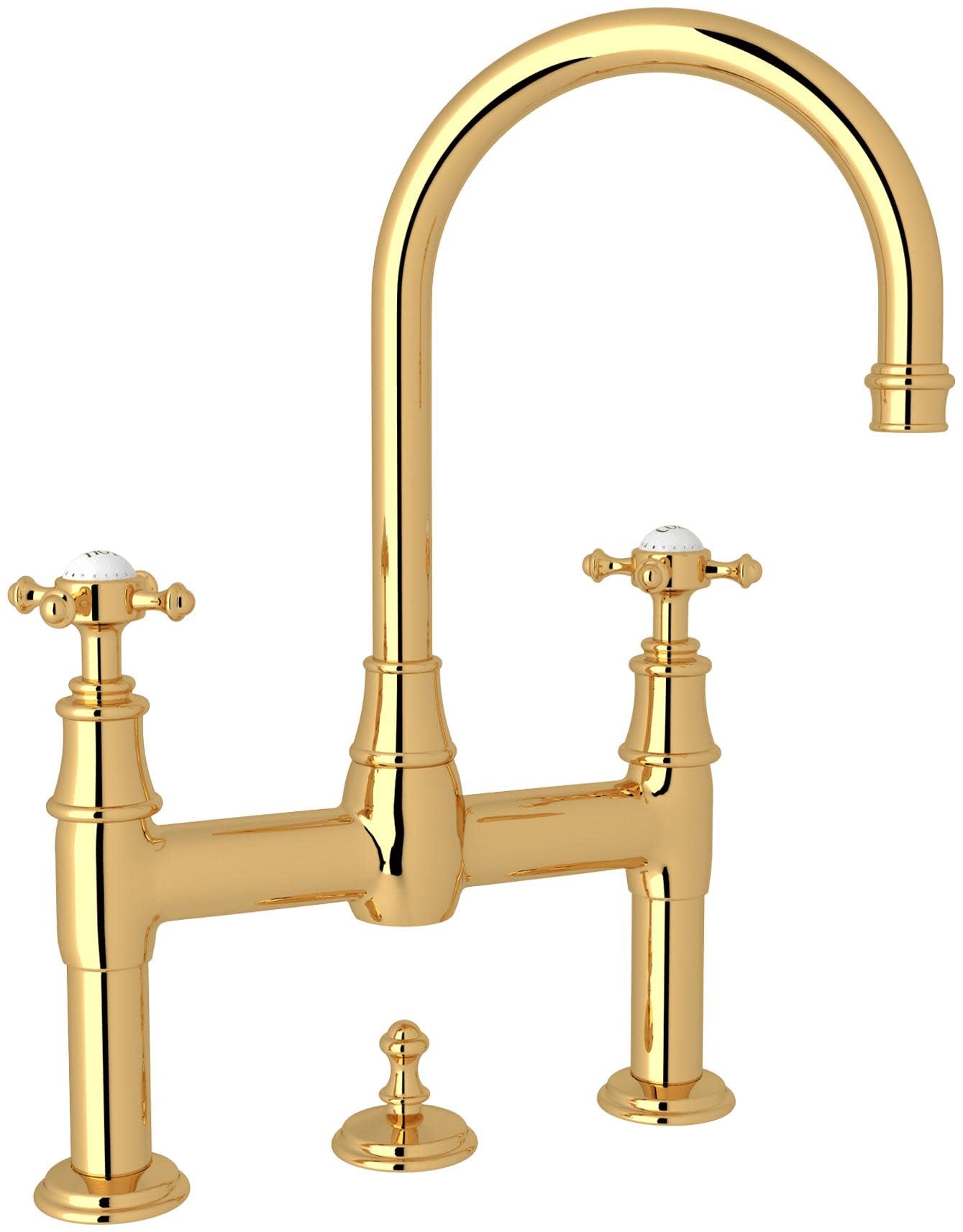 ROHL U 3709X-EG-2 Georgian Era Deck Mount Lavatory Bridge Faucet