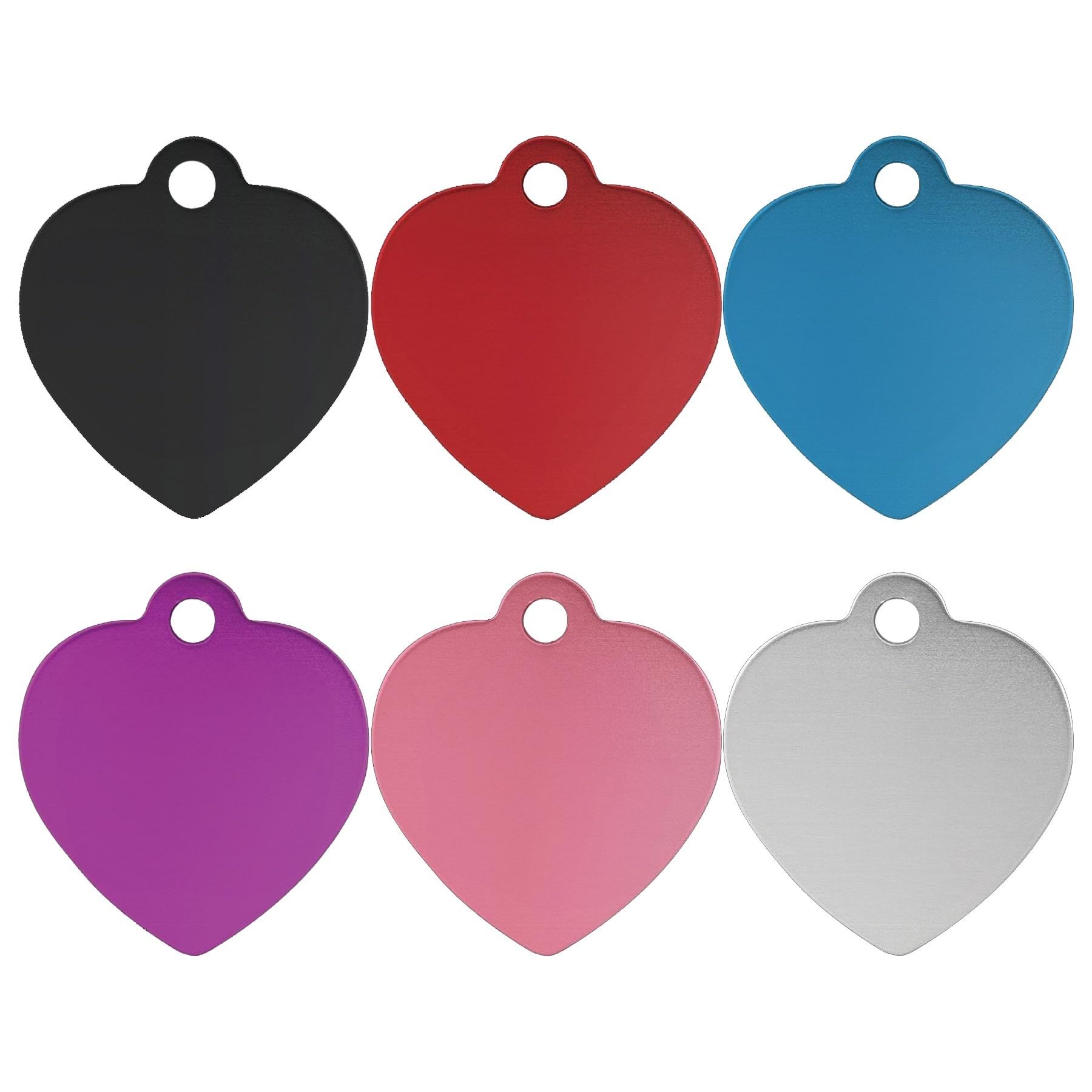 Metal Cat Dog Tag, Custom Pet ID Tag, Heart Shape, Front/Back Engraving, 2 Sizes, 5 Colors, Personalized Name Phone Number Address ID Tag