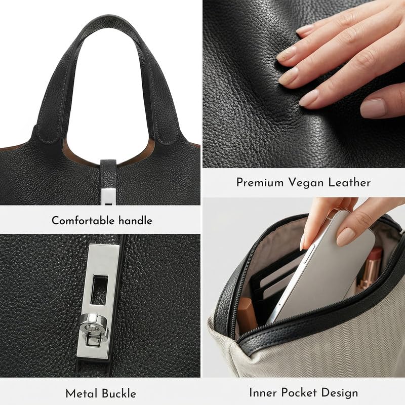Bolso Tote para mujer con patrón de cocodrilo miniatura 4