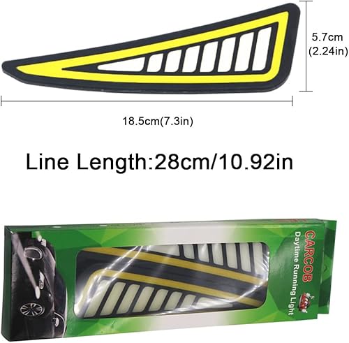 Miniatura 5 de YSY 2 bombillas LED de doble color blanco ámbar COB luces de circulación diurna luz de giro flexible DRL luz diurna luz de conducción impermeable