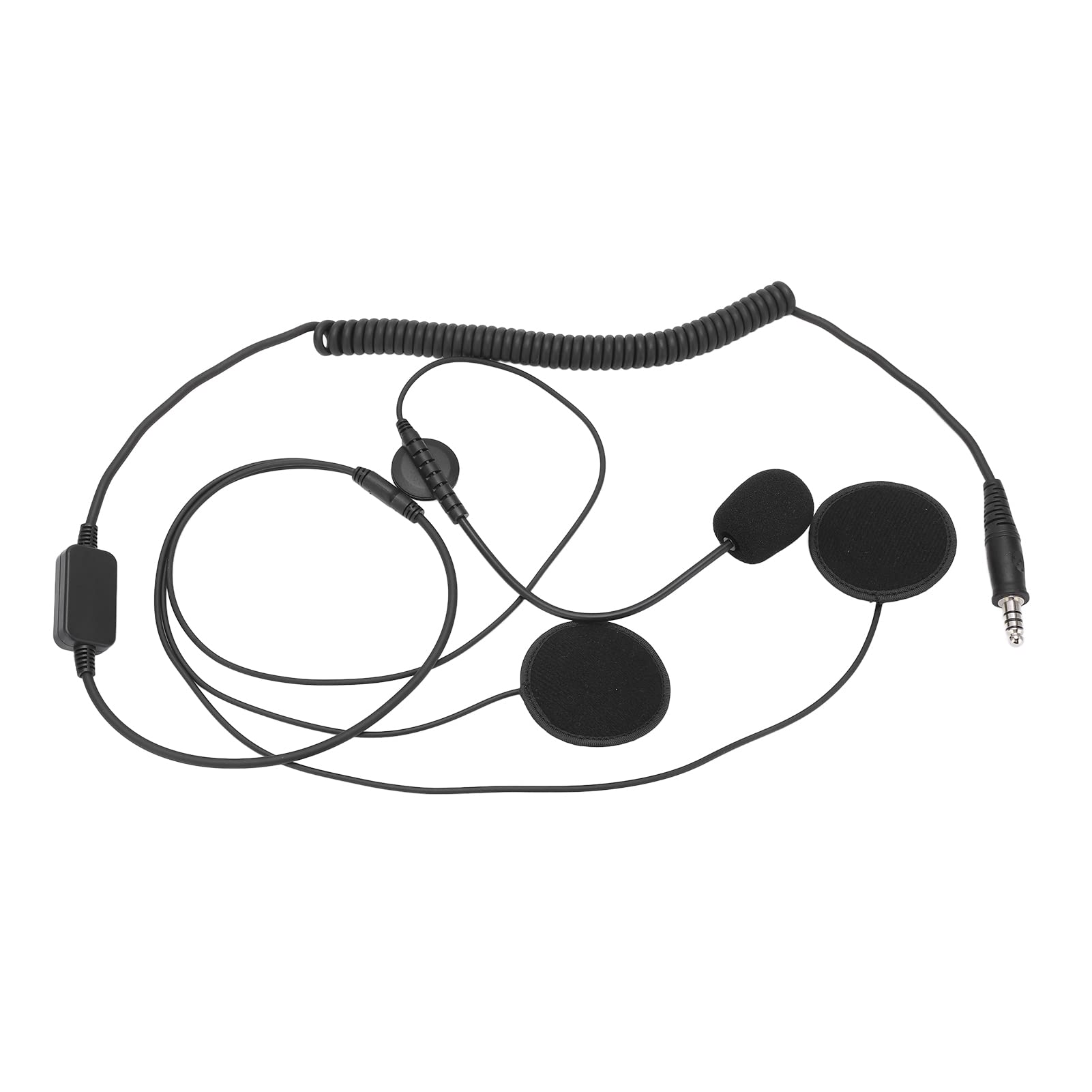 Kit Cuffie Casco con Microfono a Riduzione Dinamica del Rumore Cavo Estensibile 2m per Caschi Integrali Design Ergonomico