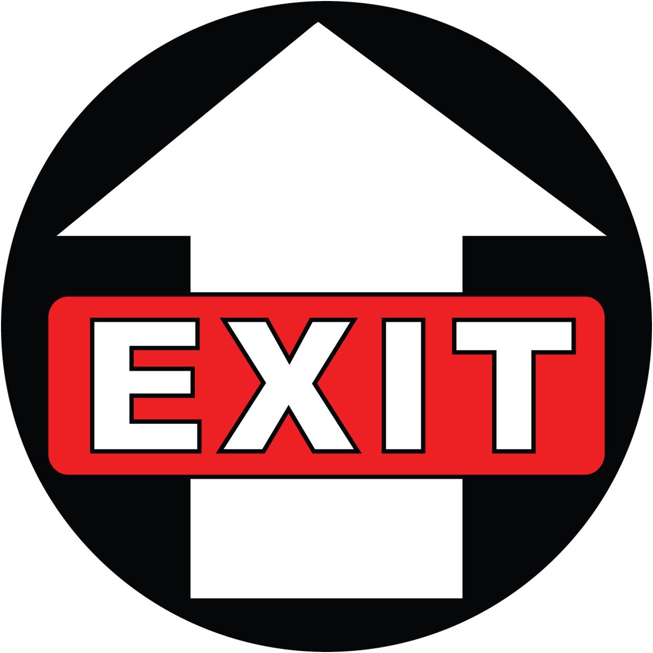 FloorSignage Warehouse Safety Signage Sign, "Exit", 17" Diameter