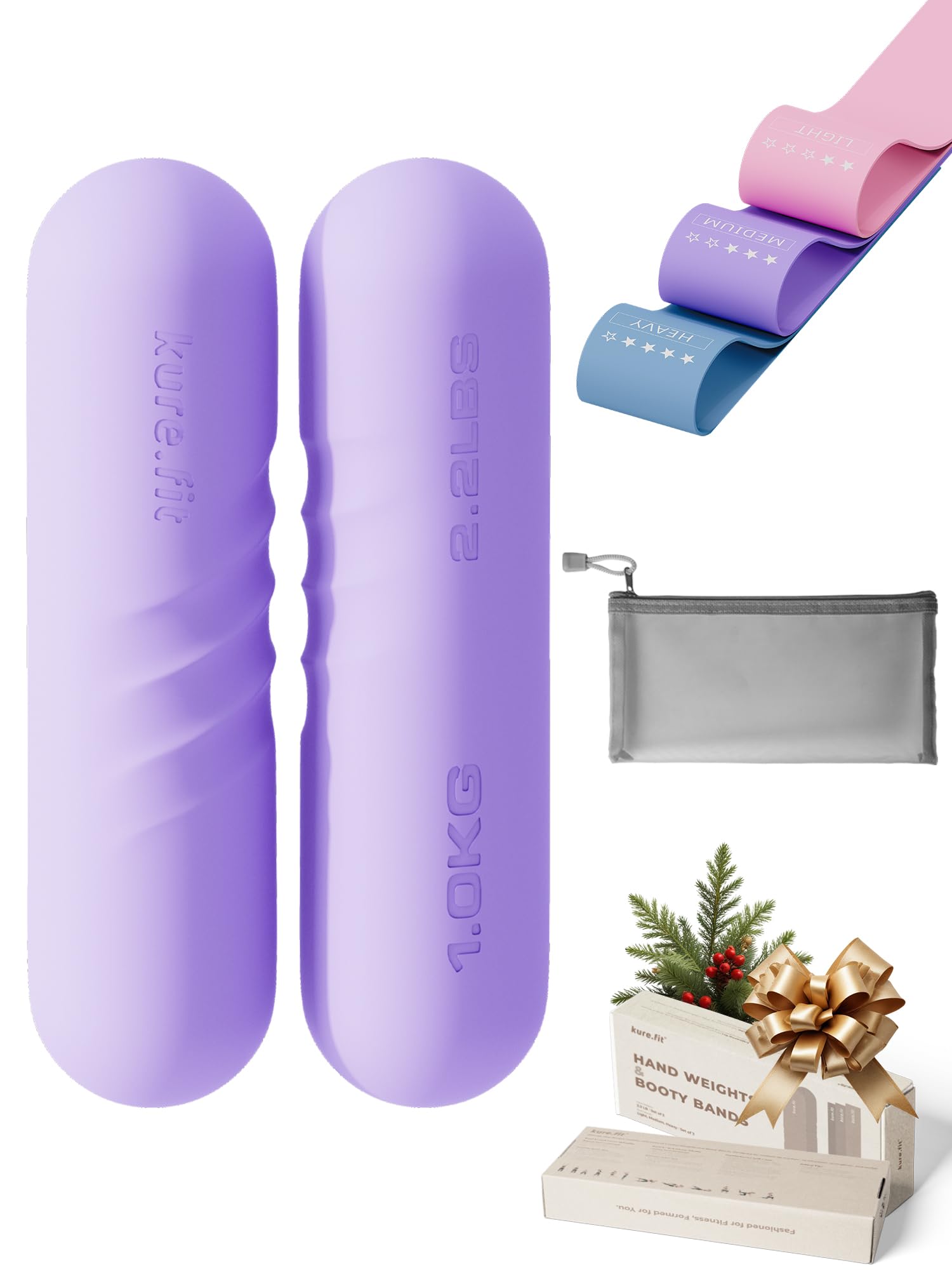 Hand Weight Bars for Women 2 2 LB Resistance Booty Bands Pilates Yoga Dance Aerobics Running Cardio Gym