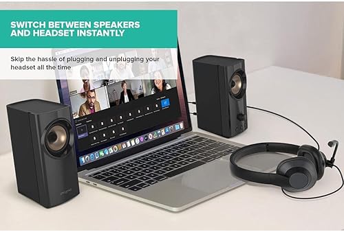 Miniatura 5 de Creative Altavoces de escritorio T60 2.0 compactos de alta fidelidad con diálogo claro y sonido envolvente por Sound Blaster, audio USB-C, puertos