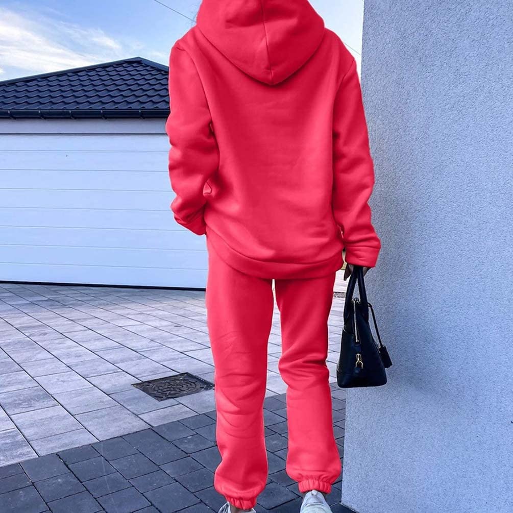 GOUJIAN Tuta Da Jogging Da Donna Pantaloni Da Jogging Giacca Sportiva Tuta Sportiva Pantaloni Fitness Felpa Con Cappuccio Tuta Fitness Tuta Allenamento For Il Tempo Libero Tuta Da