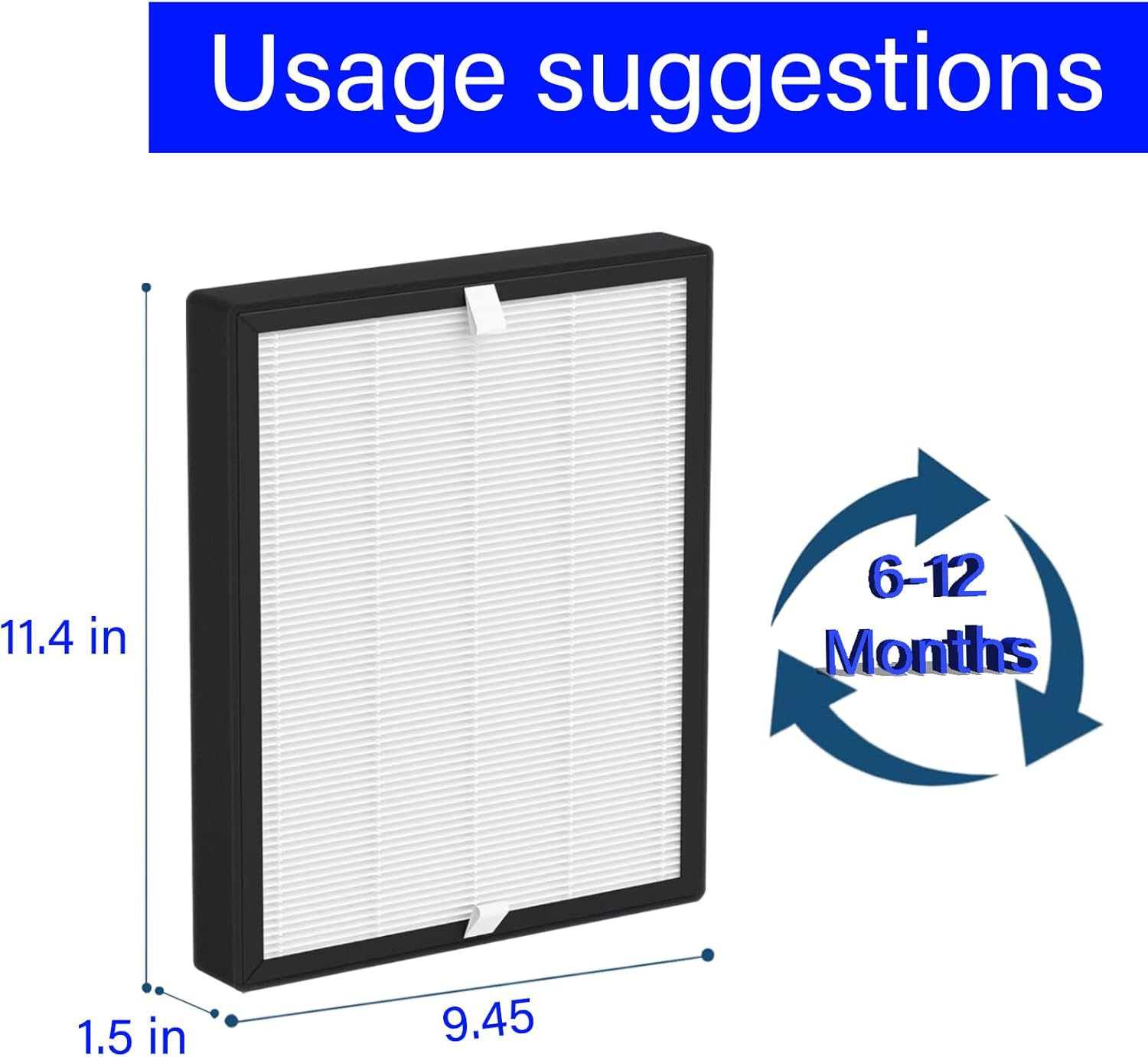 2 Pack BS-10 Replacement Filter for PARTU BS-10 Air Purifier, 3 IN 1, H13 True HEPA with Efficiency Activated Carbon and Pre-Filter - Image 5