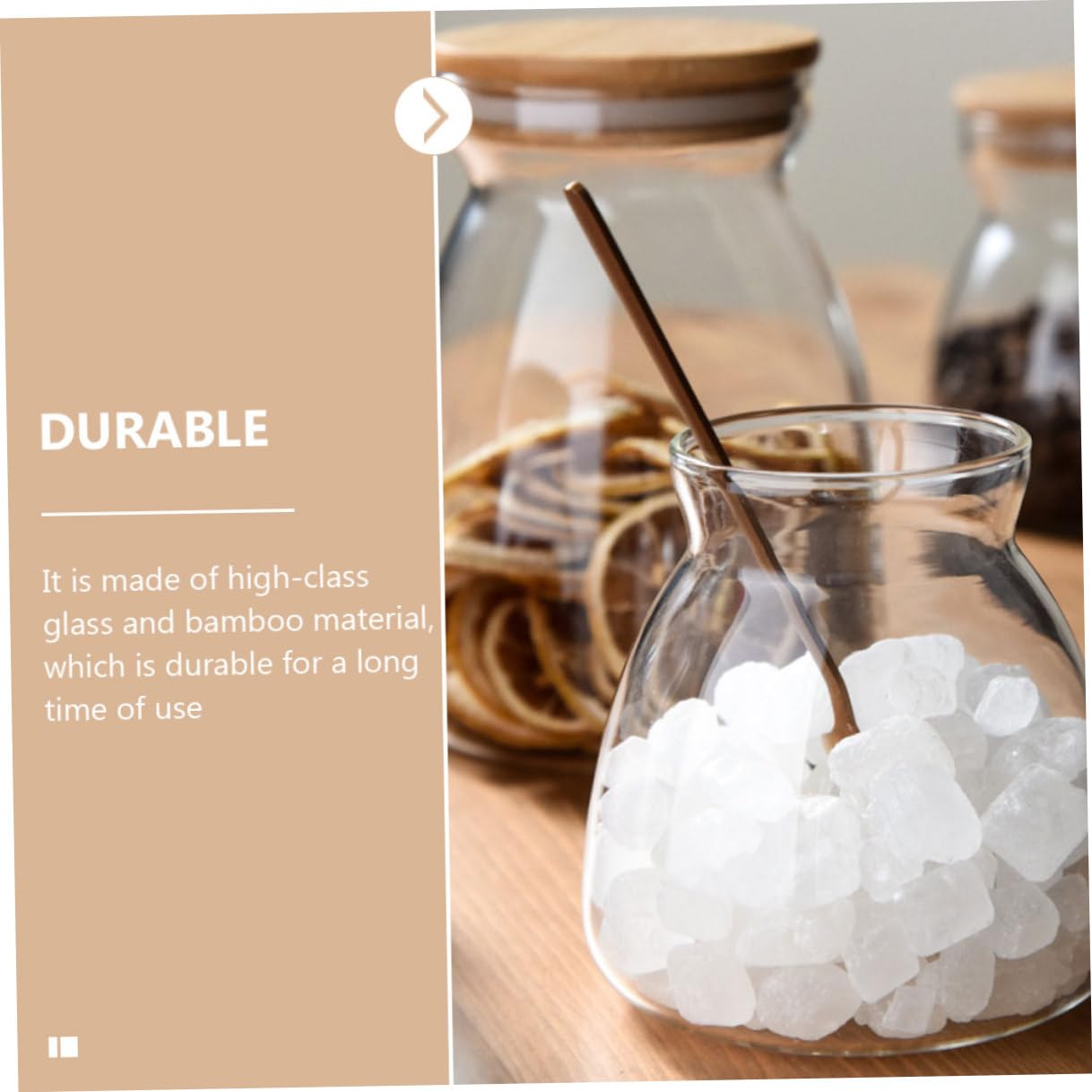 DOITOOL Contenedores de Vidrio Borosilicato 2 Piezas 1000ml para Almacenamiento y Conservación de Alimentos Tapa de Silicona y Base Plana para Escritorio