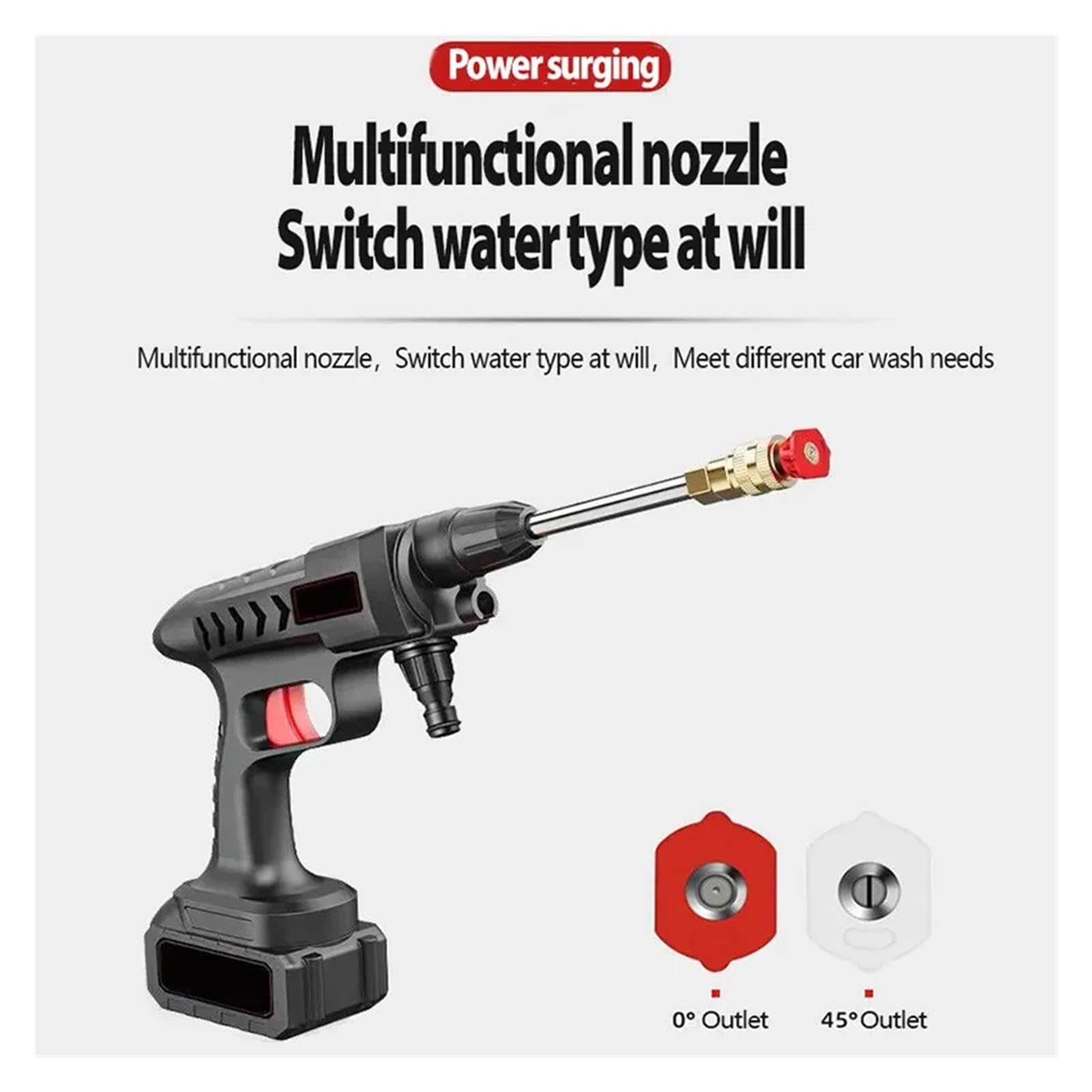 Myjka CiśNieniowa 1500W Bezprzewodowa Myjnia Wysokociśnieniowa Akumulatorowa Myjnia Samochodowa Pistolet Elektryczny Pistolet Na Wodę Maszyna Do Wytwarzania Piany Na Akumulator 18V