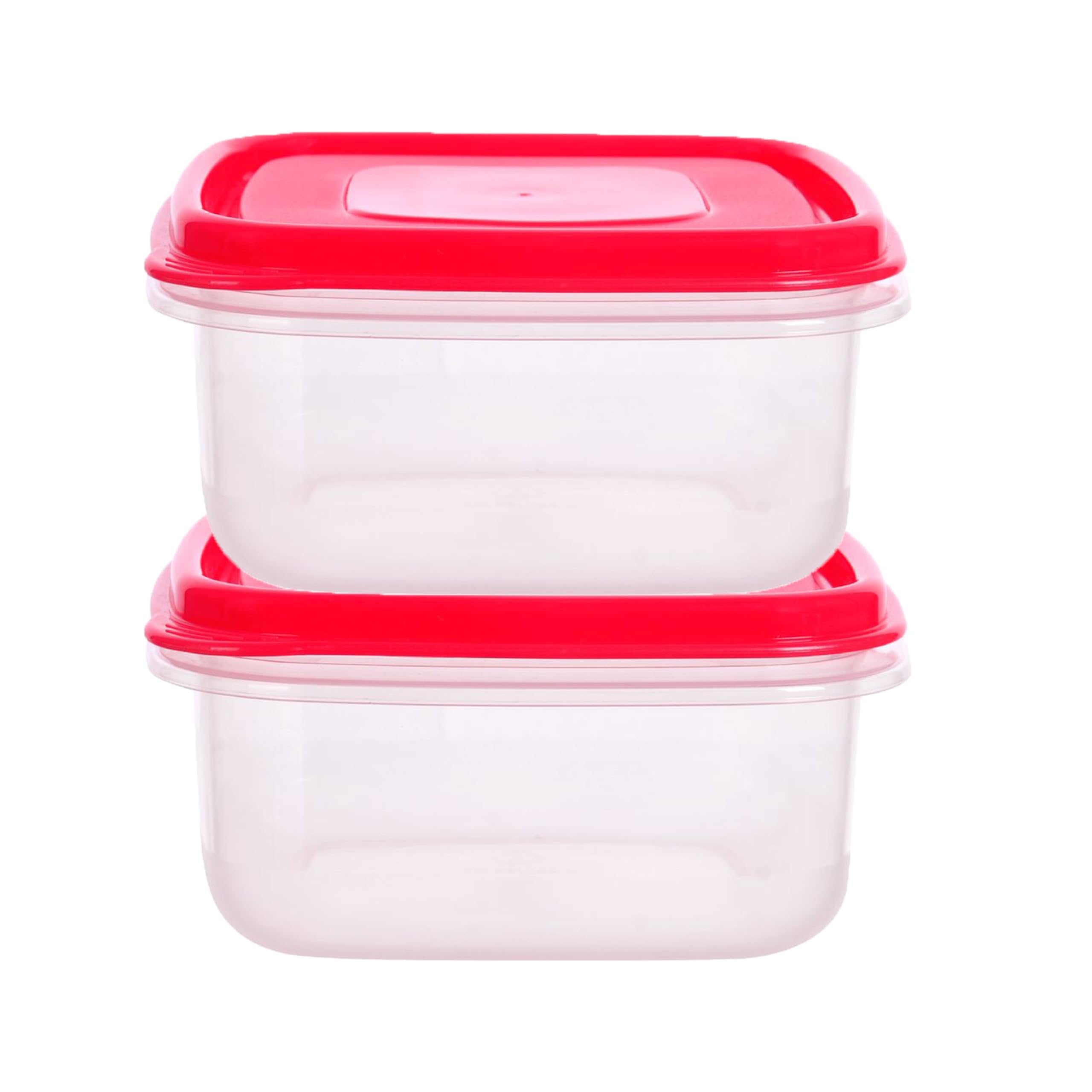 Homeshopa.com 2 Pack Homeshopa Plastic Food Storage Containers, 950Ml Square Clear Leakproof Airtight, Bpa-Free Reusable & Stackable Meal Prep Lunch Boxes, Microwave Freezer & Dishwasher Safe