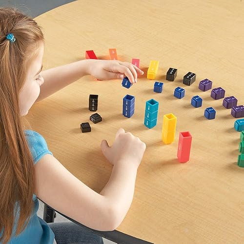 Miniatura 4 de Learning Resources Fraction Tower Fraction Cubes, 51 piezas, Multi (LER2510)