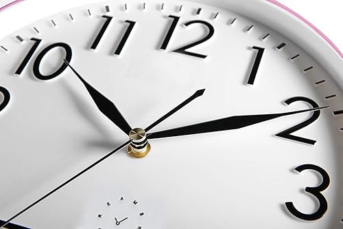 Miniatura 2 de Reloj de pared silencioso Dreamsky sin tictac cara de 10 pulgadas de largo con excelente marco azul marino y cubierta de vidrio resistente al polvo