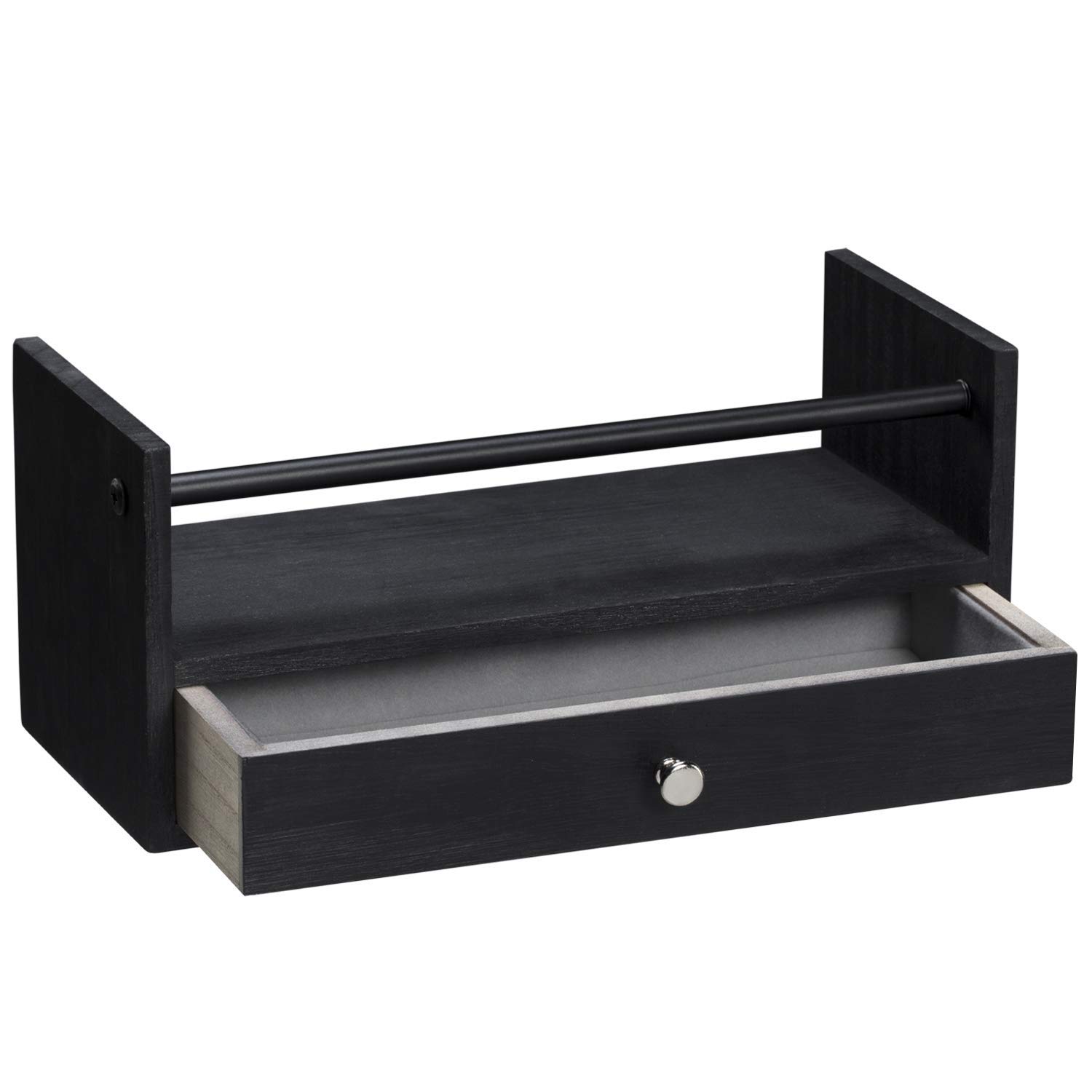 Y&ME YM Bathroom Shelf with Drawers Set of 2, Floating Nightstands for
