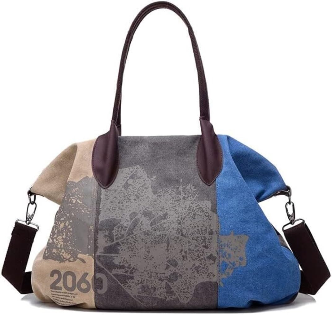 Carteras para Mujer Bolso De Mujer Con Estampado De Lona De Tendencia Europea, Bolso De Viaje De Ocio De Gran Capacidad Bolso de mano de mujer