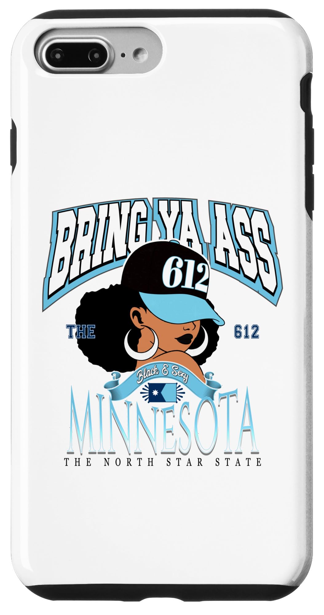 Amazon.co.jp: Bring Ya Ass ミネソタ 612 アフロクイーングラフィック