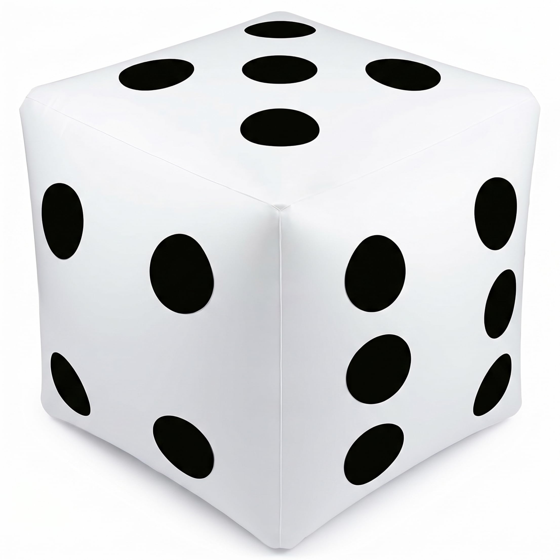 Dados inflables Gigantes de 40 Pulgadas, Dados Gigantes de PVC a Prueba de Fugas para Juegos de Mesa de Fiesta en la Piscina de césped Interior y Exterior, Blanco - Inflable
