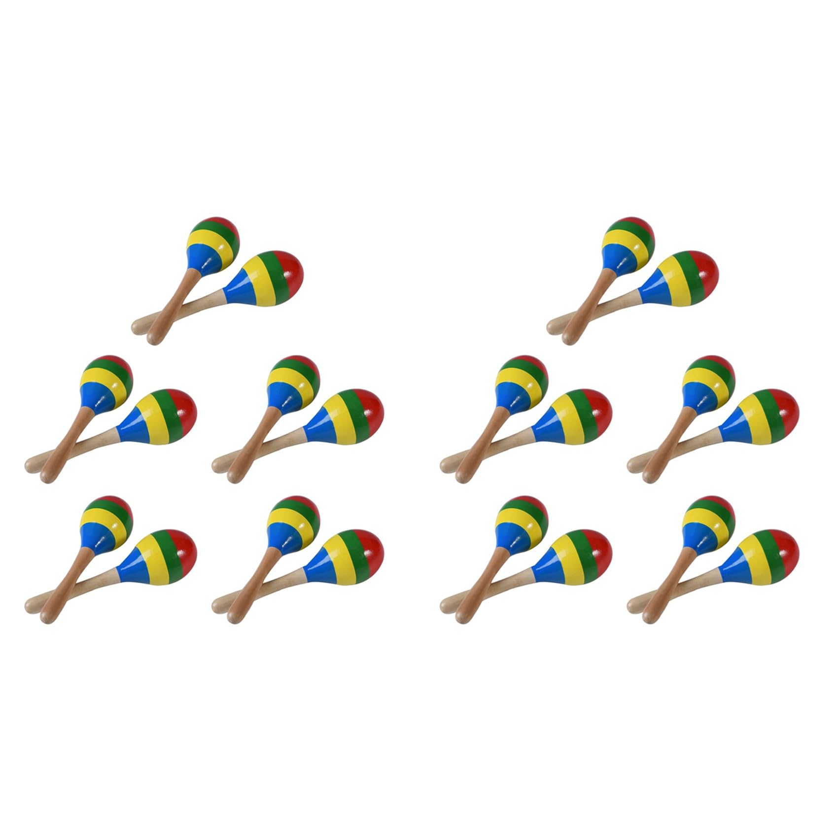 Maracas Sonagli Un Percussione Manuale, Strumento Musicale Shaker nel Legno per Rumba per Bambini Adulti, Set di 20
