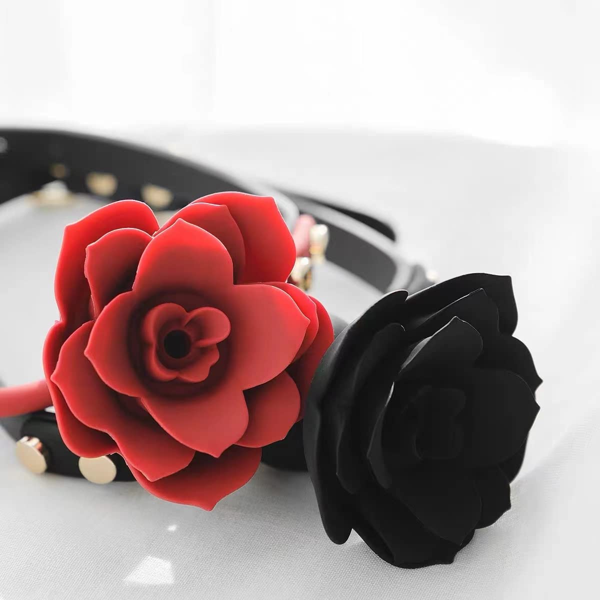 Kutocesy Mouth Gag Breathable Roses Ball Gag Bondage Gags & Muzzles Ballgag BDSM Sex Toys for Woman, Fetish Adult Games Slave Female Sexy Toy for Couples Cosplay (Purple)