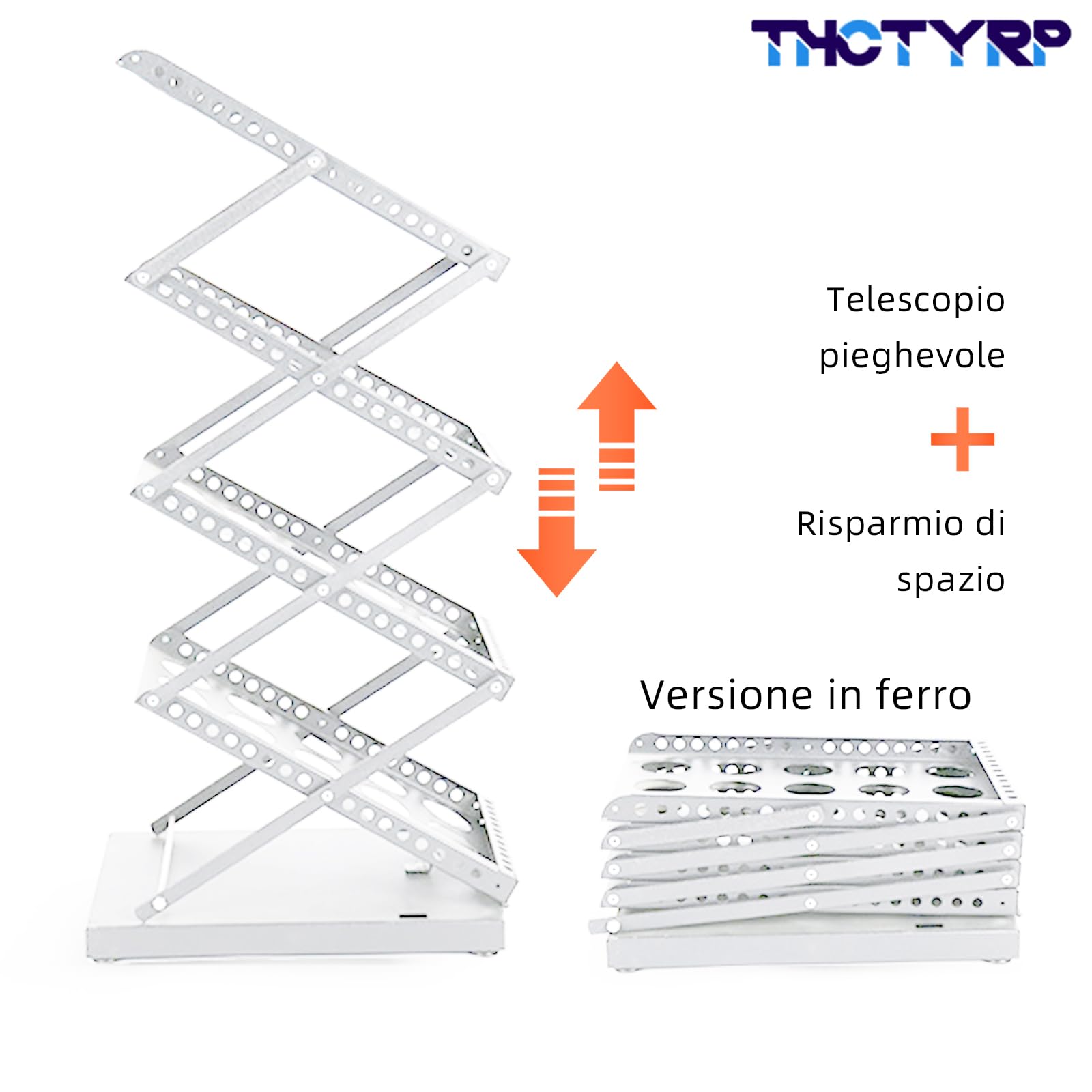 Supporto per catalogo, portariviste pieghevole a 4 strati, formato A4, supporto per brochure su un lato, supporto verticale per riviste alla moda
