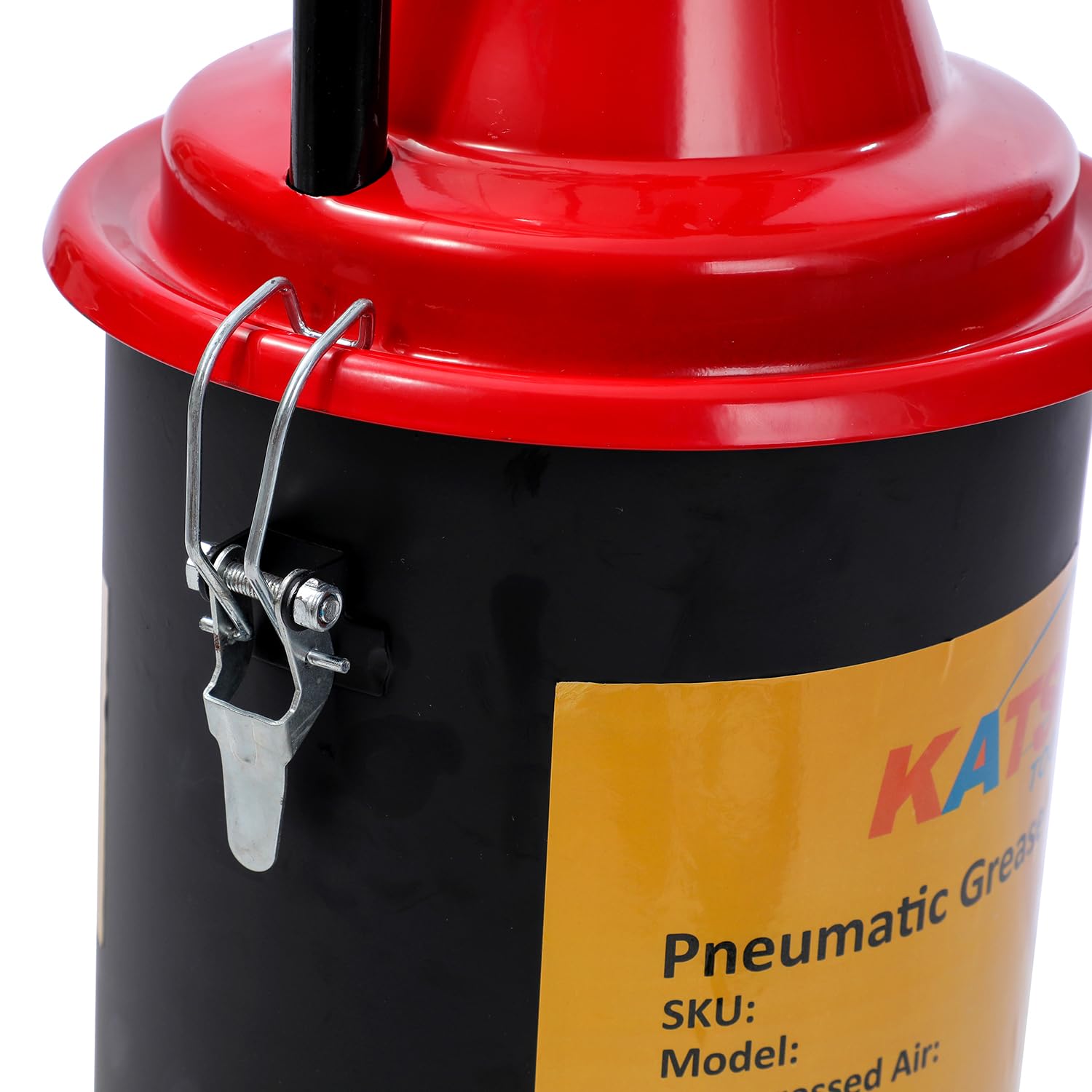 KATSU Tools Bomba de Grasa Neumática 12L Bomba de Engrase con Aire a Presión Dispensador de Pistola de Grasa de Aire Portátil con 12ft Manguera, 500 Bar, para Maquinaria de Automóviles y Camiones